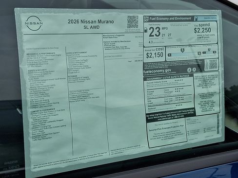 New 2026 Nissan Murano SL AWD/4WD image 8