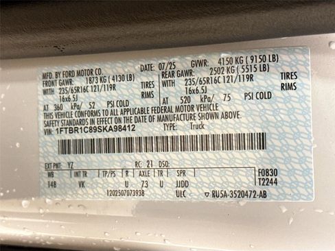 New 2025 Ford Transit 250 148 Medium Roof w/ Load Area Protection Package image 27