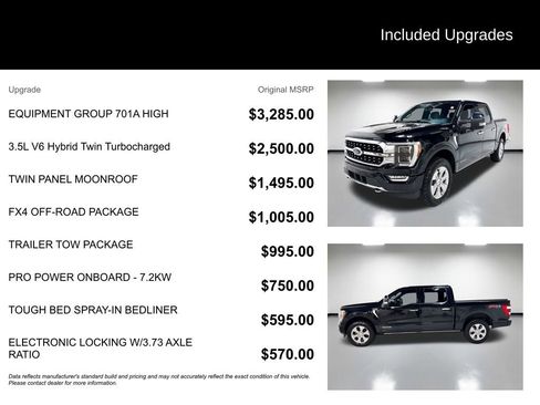 Used 2021 Ford F150 Platinum w/ Equipment Group 701A High AWD/4WD image 7