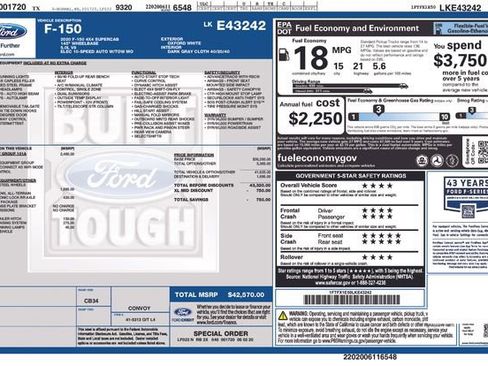 Used 2020 Ford F150 XL w/ Equipment Group 101A Mid image 3