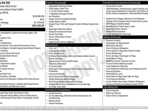 New 2025 Kia K4 EX image 4