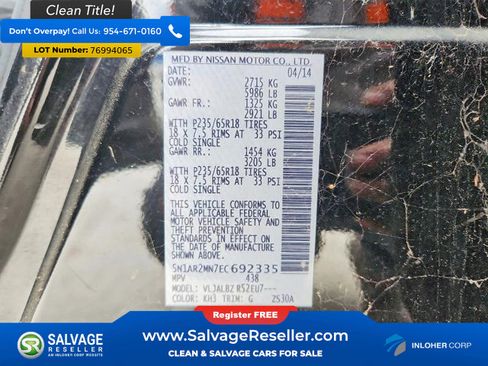 Used 2014 Nissan Pathfinder S image 17