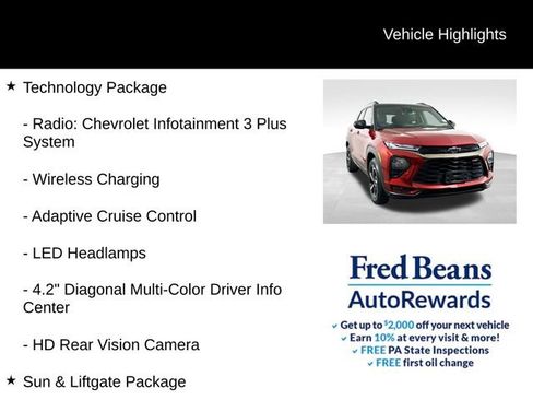 Used 2023 Chevrolet TrailBlazer RS w/ Sun and Liftgate Package image 8