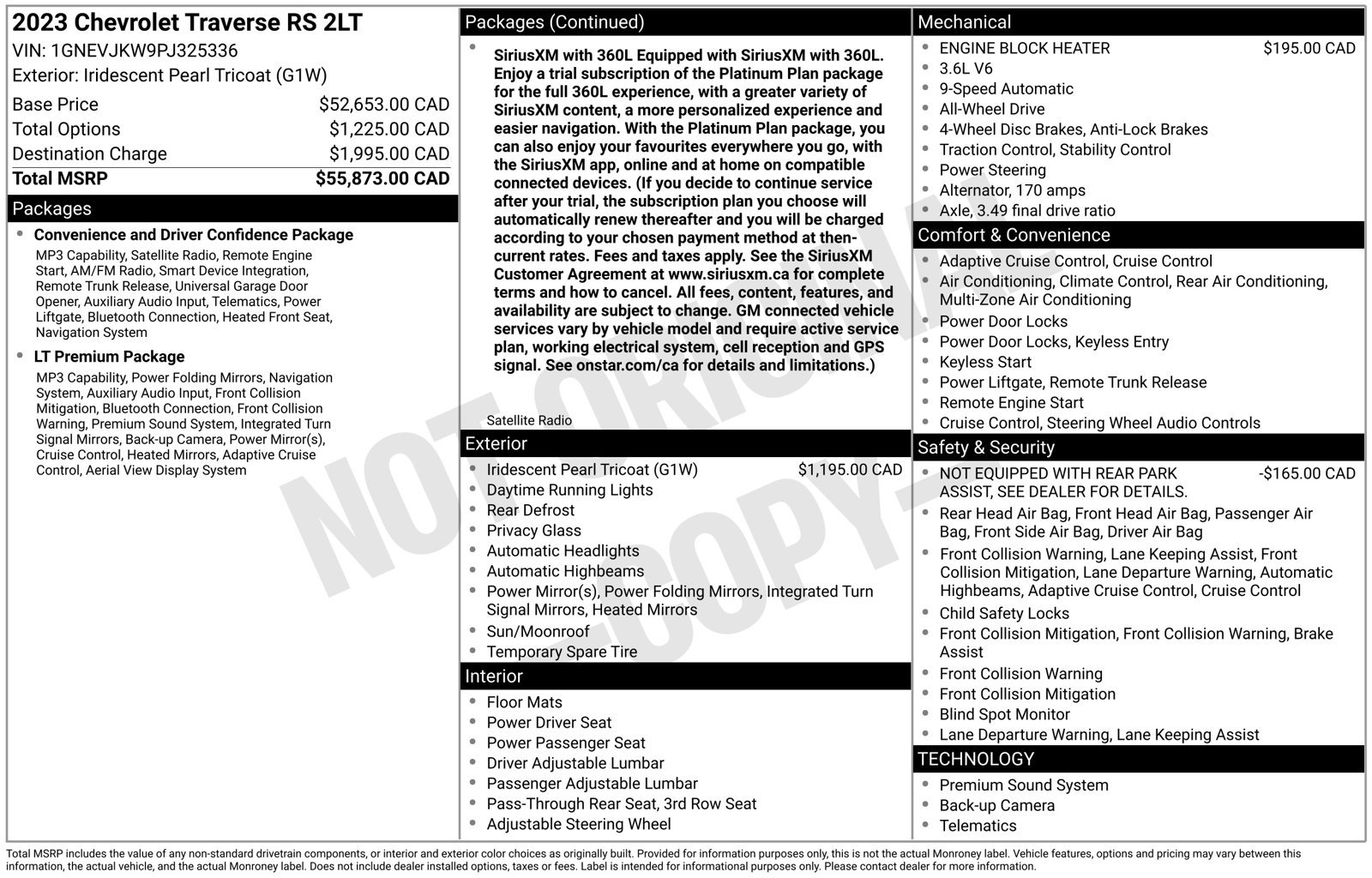 Used 2023 Chevrolet Traverse RS AWD/4WD image 3