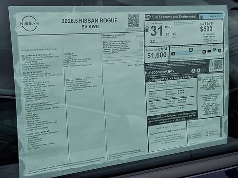 New 2026 Nissan Rogue SV AWD/4WD image 7