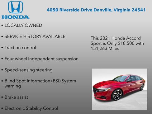 Used 2021 Honda Accord Sport image 7