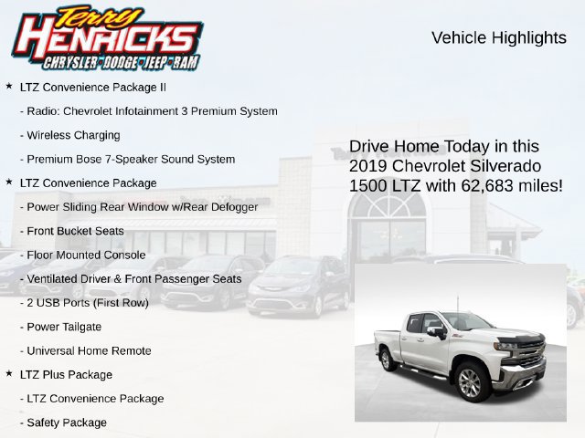 Used 2019 Chevrolet Silverado 1500 LTZ w/ LTZ Plus Package AWD/4WD image 4