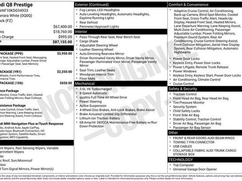 Used 2019 Audi Q8 Prestige w/ Luxury Package image 33