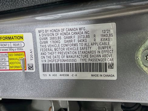 Used 2022 Honda Civic Sport image 29