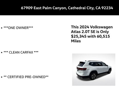 Certified 2024 Volkswagen Atlas SE FWD image 5