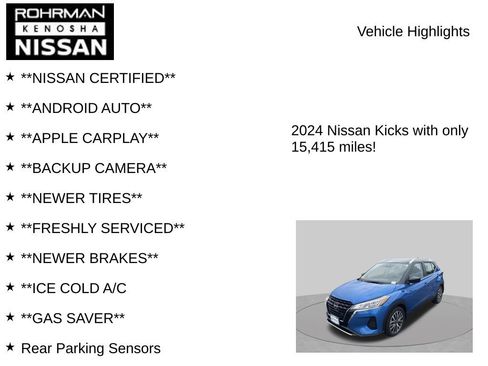 Certified 2024 Nissan Kicks SV FWD image 8