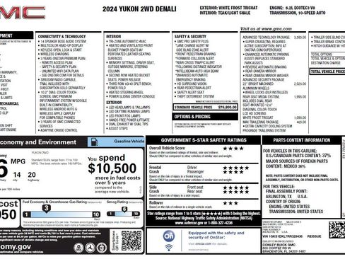 Used 2024 GMC Yukon Denali w/ Advanced Technology Package RWD image 3