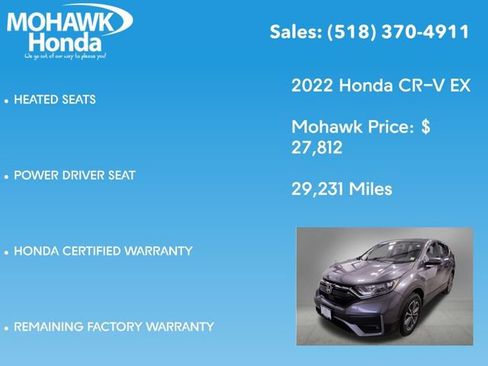 Certified 2022 Honda CR-V EX image 16