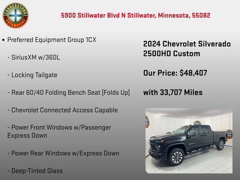 Used 2024 Chevrolet Silverado 2500 Custom w/ Custom Value Package AWD/4WD image 5