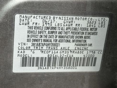 Used 2017 Nissan Sentra SV w/ Style Package image 15