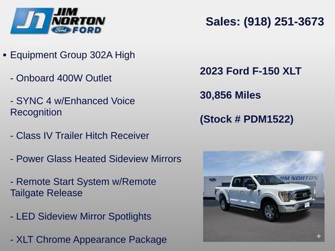 Used 2023 Ford F150 XLT w/ Equipment Group 302A High AWD/4WD image 11