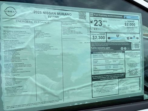 Used 2025 Nissan Murano SV FWD image 17