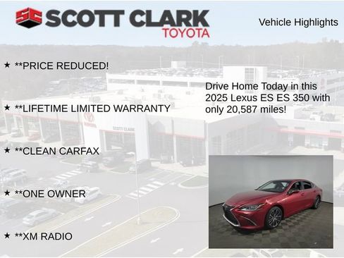 Used 2025 Lexus ES 350 w/ Premium Package image 12