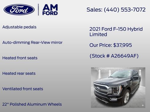 Used 2021 Ford F150 Limited AWD/4WD image 13