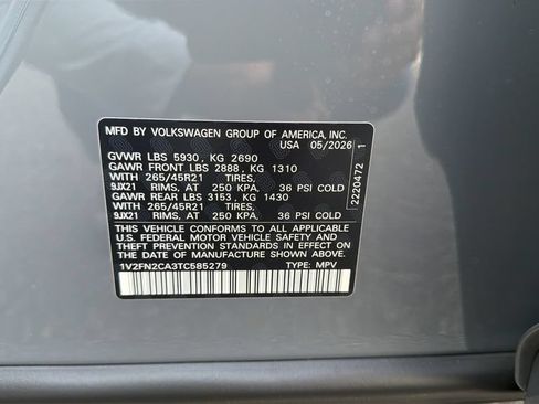 New 2026 Volkswagen Atlas SEL Premium R-Line AWD/4WD image 25