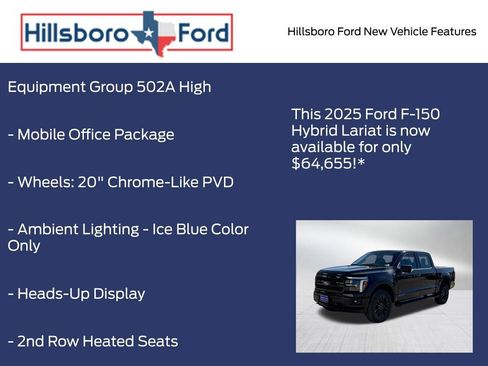 New 2025 Ford F150 Lariat w/ Equipment Group 502A High image 15