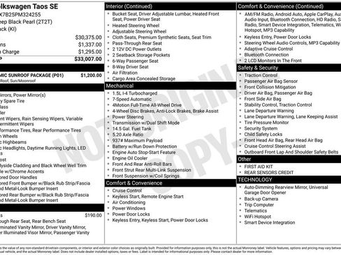 Certified 2023 Volkswagen Taos SE w/ Panoramic Sunroof Package image 10
