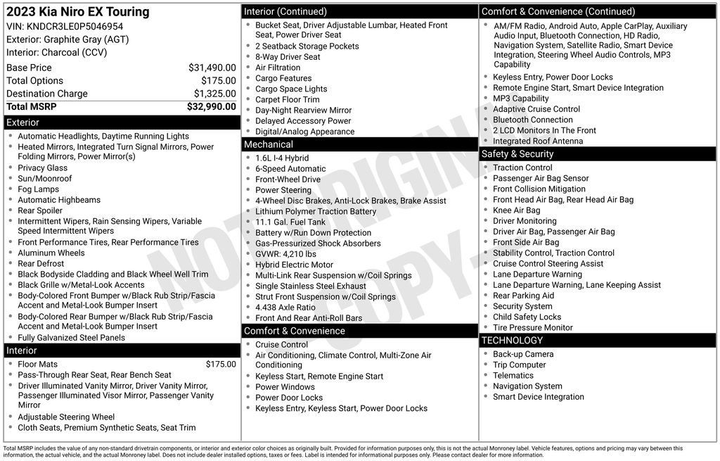 Certified 2023 Kia Niro EX Touring FWD image 38