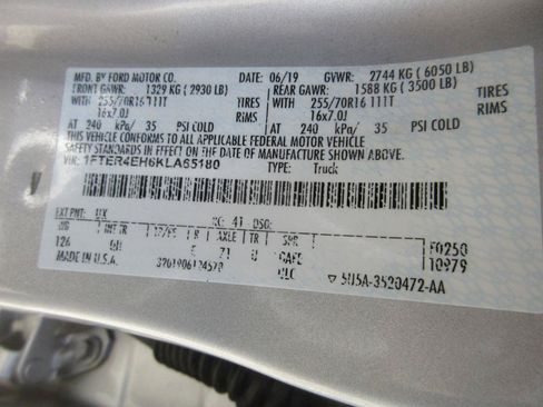 Used 2019 Ford Ranger XL w/ Equipment Group 101A Mid RWD image 21