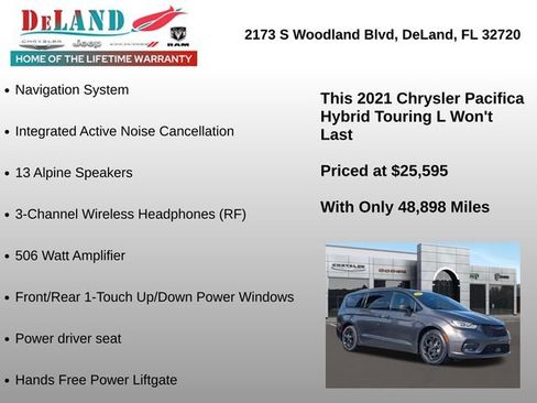 Used 2021 Chrysler Pacifica Touring-L w/ Uconnect Theater Family Group image 34