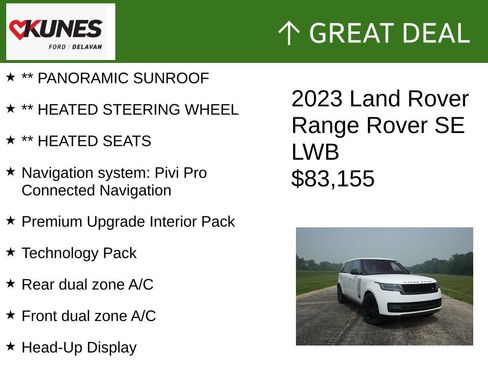Used 2023 Land Rover Range Rover Long Wheelbase SE AWD/4WD image 2