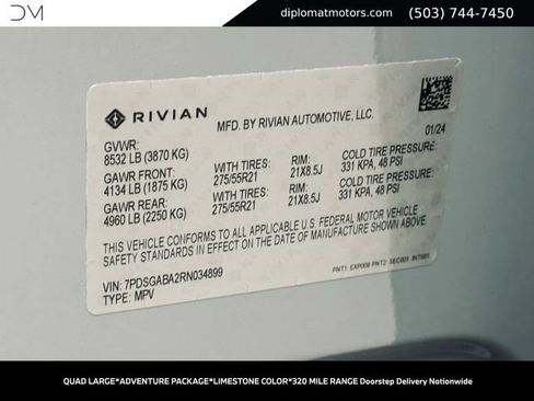 Used 2024 Rivian R1S Adventure AWD/4WD image 50