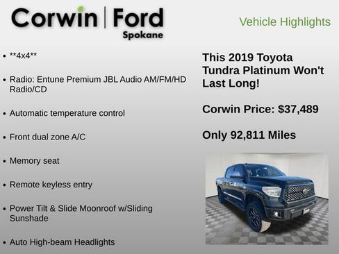 Used 2019 Toyota Tundra Platinum image 6