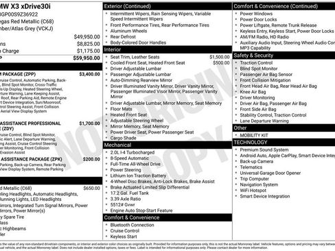 Used 2025 BMW X3 xDrive30i w/ Premium Package image 33