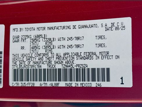 New 2025 Toyota Tacoma SR5 AWD/4WD image 33