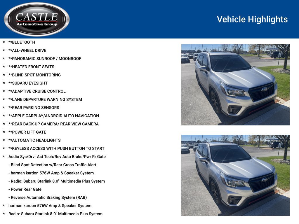 Used 2020 Subaru Forester Sport w/ Popular Package #2 AWD/4WD image 3