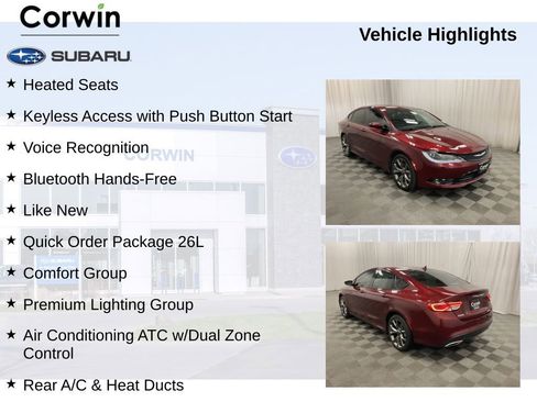 Used 2015 Chrysler 200 S w/ Navigation & Sound Group I image 11