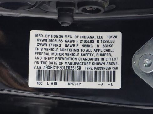 Used 2020 Honda Civic EX image 50