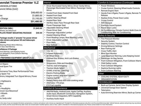 Used 2019 Chevrolet Traverse Premier w/ Redline Edition AWD/4WD image 37