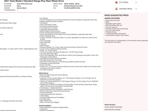 Used 2021 Tesla Model 3 Standard Range Plus image 2