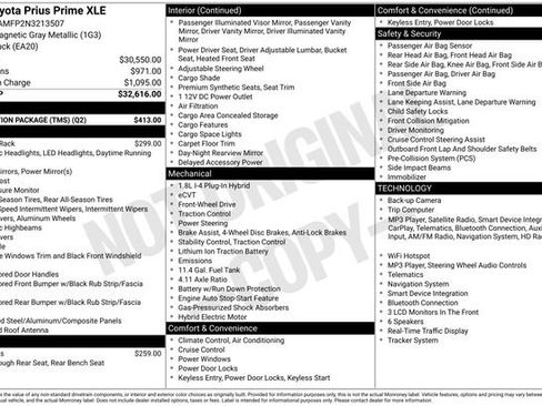 Used 2022 Toyota Prius Prime XLE w/ Protection Package (TMS) FWD image 8