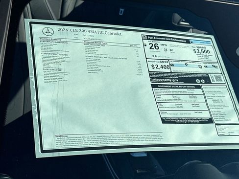New 2026 Mercedes-Benz CLE 300 4MATIC Cabriolet image 29