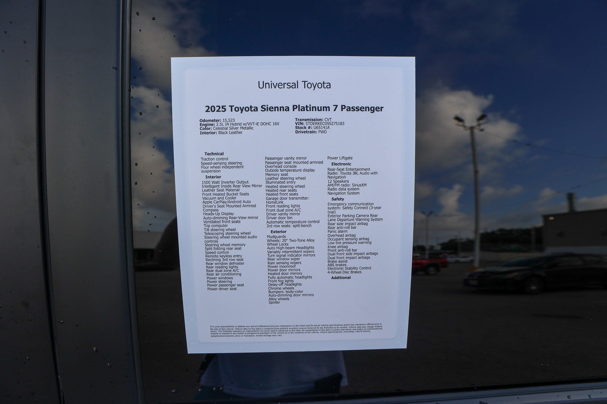 Certified 2025 Toyota Sienna Platinum FWD image 49