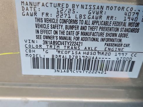 New 2026 Nissan Sentra SV image 19