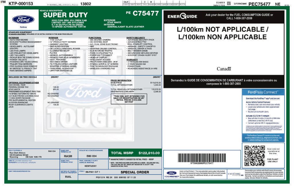 Certified 2023 Ford F250 Limited AWD/4WD image 51