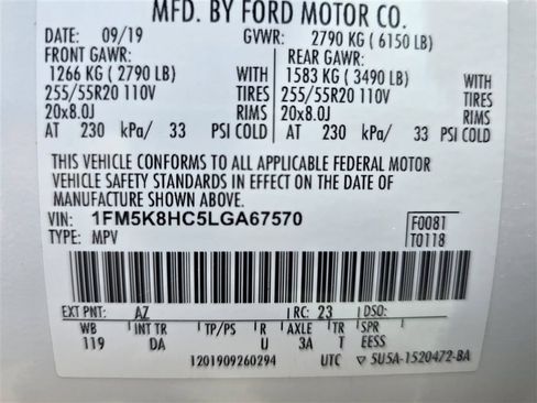 Used 2020 Ford Explorer Platinum w/ Premium Technology Package AWD/4WD image 21