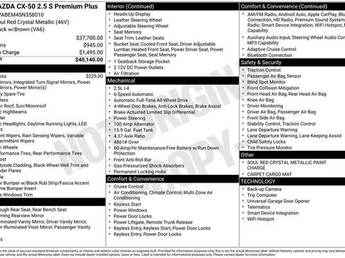 Certified 2025 MAZDA CX-50 AWD 2.5 S w/ Premium Plus Pkg image 9