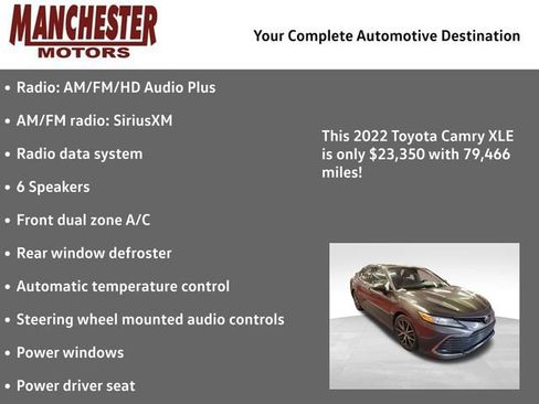 Used 2022 Toyota Camry XLE image 2