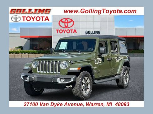 Used 2022 Jeep Wrangler Unlimited Sahara w/ LED Lighting Group AWD/4WD image 1