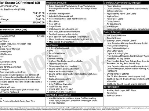 Used 2020 Buick Encore GX Preferred image 24