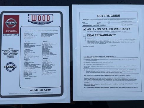 Used 2020 Nissan Armada Platinum w/ Captain's Chairs Package image 10